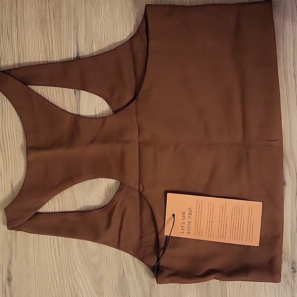 girlfriend collective Paloma Sports Bra in Brown - Picture 6 of 6